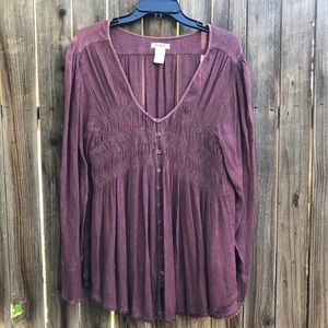 Pinky Purple Babydoll Top